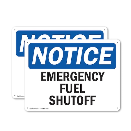 Signmission Emergency Fuel Shutoff, 24 in W x Rectangle, Aluminum OS-2PACK-NS-A-1824-L-11843